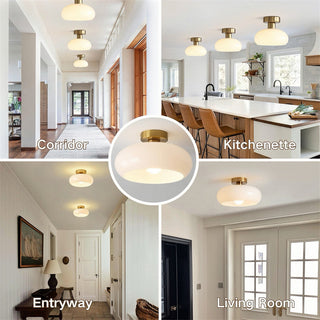 Mid-Century Semi Flush Ceiling Light