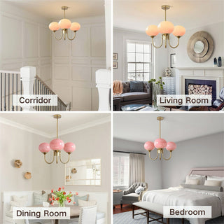 Modern 3-Light Globe Chandelier