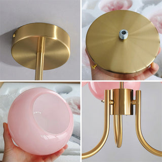 Modern 3-Light Globe Chandelier