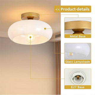 Mid-Century Semi Flush Ceiling Light
