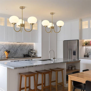 Modern 3-Light Globe Chandelier