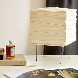 Japandi Table Lamp with Paper Shade