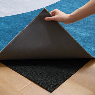 Modern Abstract  Blue Rug
