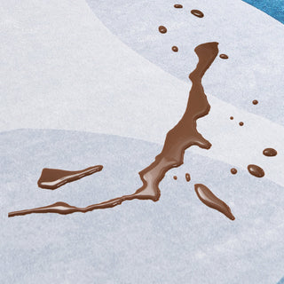 Modern Abstract  Blue Rug