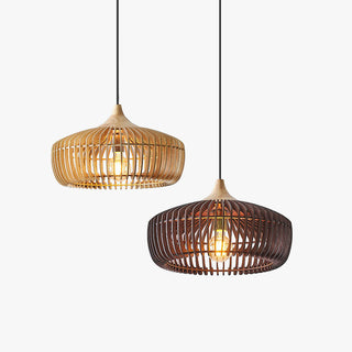 Wooden Japanese-Style Pendant Light
