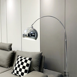 Bauhaus Inspired Modern Floor Lamp - Minimalist Chrome Standing Light