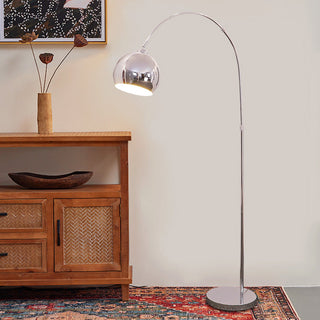 Bauhaus Inspired Modern Floor Lamp - Minimalist Chrome Standing Light