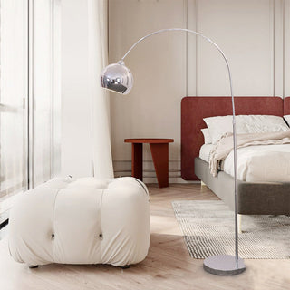 Bauhaus Inspired Modern Floor Lamp - Minimalist Chrome Standing Light