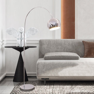 Bauhaus Inspired Modern Floor Lamp - Minimalist Chrome Standing Light