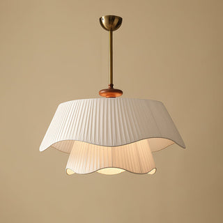 Modern Bellevue Pendant Light With Wood Details.