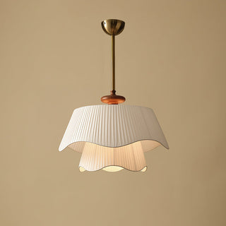 Modern Bellevue Pendant Light With Wood Details.