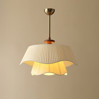 Modern Bellevue Pendant Light With Wood Details.