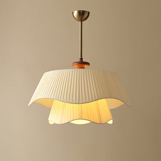 Modern Bellevue Pendant Light With Wood Details.