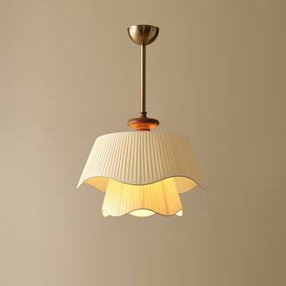 Modern Bellevue Pendant Light With Wood Details.