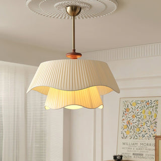 Modern Bellevue Pendant Light With Wood Details.