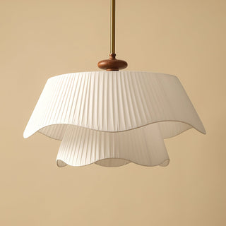 Modern Bellevue Pendant Light With Wood Details.