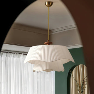 Modern Bellevue Pendant Light With Wood Details.