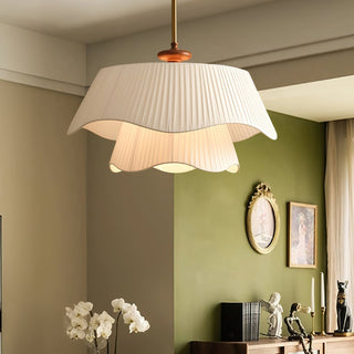 Modern Bellevue Pendant Light With Wood Details.