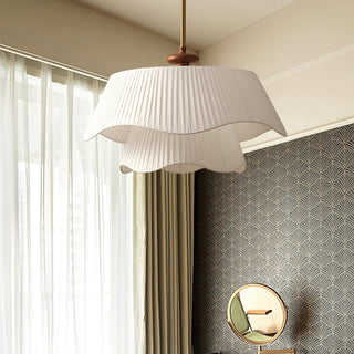 Modern Bellevue Pendant Light With Wood Details.