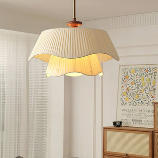 Modern Bellevue Pendant Light With Wood Details.