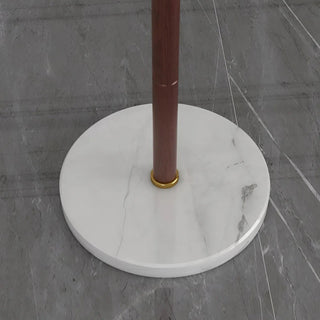 Floor Lamp with Marble and Wood