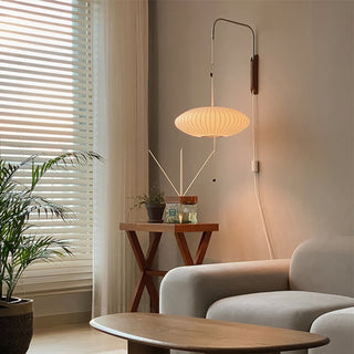 Walnut Arm Modern Wall Light