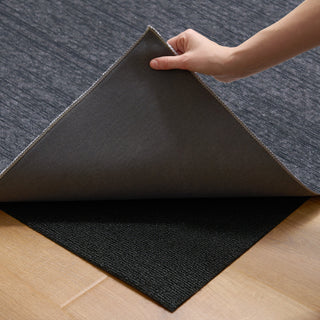 Modern Black Washable Rug