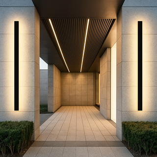 Minimalist Linear Outdoor Wall Light – IP65 LED