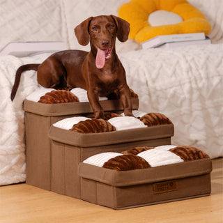 Stylish Dog Stairs with Hidden Storage