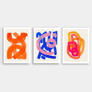 Abstract Brushstroke Canvas Wall Art – Colourful & Modern Prints