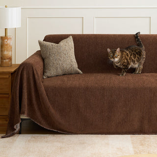 Durable and Pet-Friendly Herringbone Sofa Cover