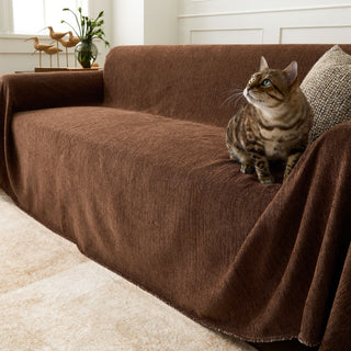 Durable and Pet-Friendly Herringbone Sofa Cover