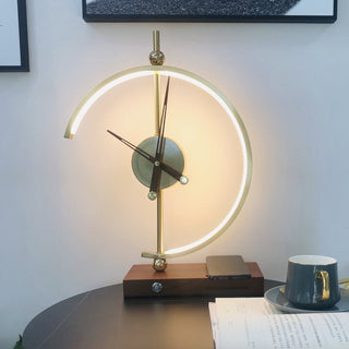 Luxury LED Desk Lamp Clock with Wireless Charger