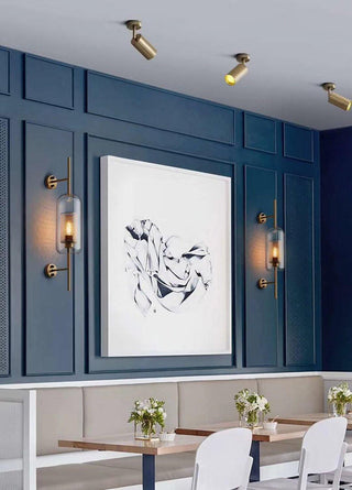 Modern Brass Wall Spotlight