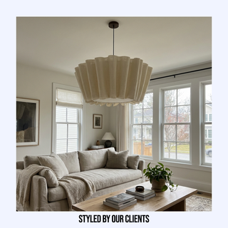 Nordic Chandelier with Fabric Shade
