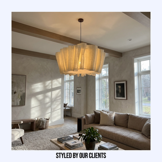 Nordic Chandelier with Fabric Shade