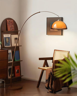 Modern Arc Floor Lamp With Adjustable Arm And Dome Shade