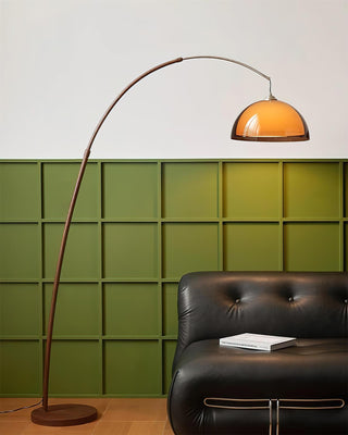 Modern Arc Floor Lamp With Adjustable Arm And Dome Shade