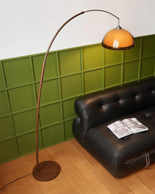 Modern Arc Floor Lamp With Adjustable Arm And Dome Shade