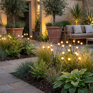 Solar Firefly Garden Lights With Flexible LED Stems