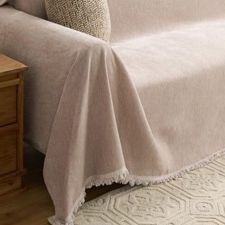 Mocha Textured Sofa Throw