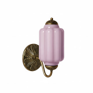 Vintage Milk Glass Wall Light With Candlestick Design