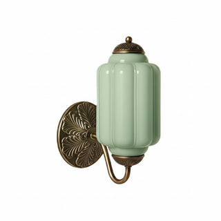 Vintage Milk Glass Wall Light With Candlestick Design