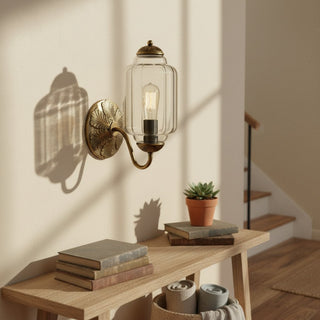 Vintage Milk Glass Wall Light With Candlestick Design