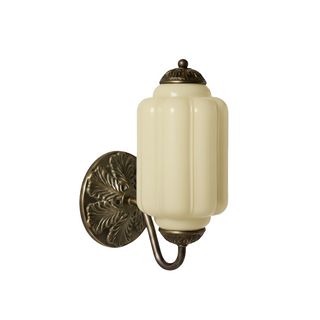 Vintage Milk Glass Wall Light With Candlestick Design