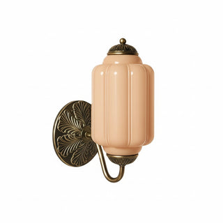 Vintage Milk Glass Wall Light With Candlestick Design