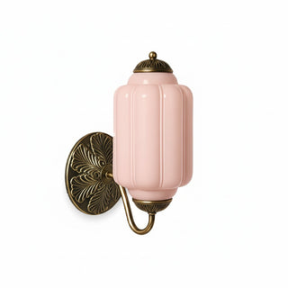 Vintage Milk Glass Wall Light With Candlestick Design