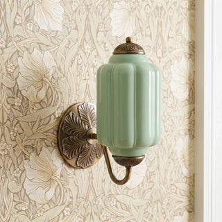Vintage Milk Glass Wall Light With Candlestick Design