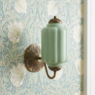 Vintage Milk Glass Wall Light With Candlestick Design