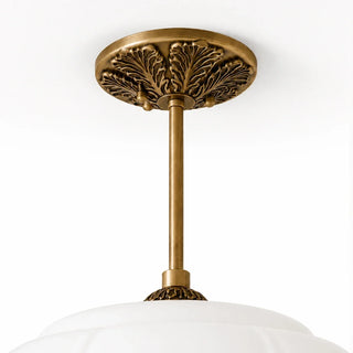 Vintage Pumpkin Glass Pendant Light